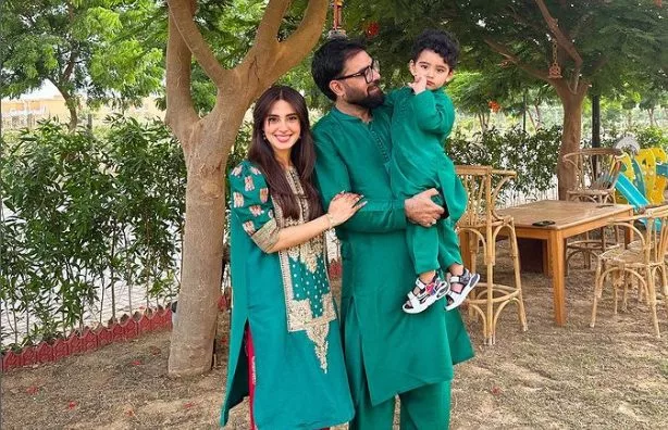 Iqra Aziz Biography | Age, Net Worth, Family, Height, Husband 7 Iqra Aziz with her husband Yasir Hussain and son Kabir