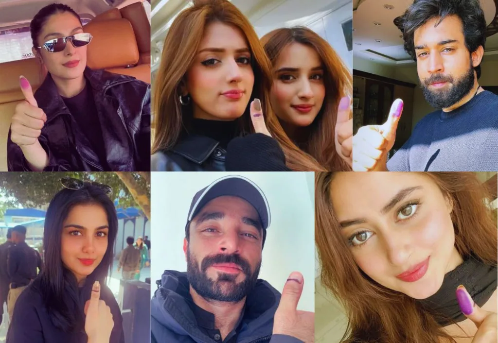 Ayeza Khan, Junnat Mirza, Alishba Anjum, Bilal Abbas Khan, Syeda Tuba, Hamza Ali Abbasi And Sajal Ali Vote Cast 2024 Elections